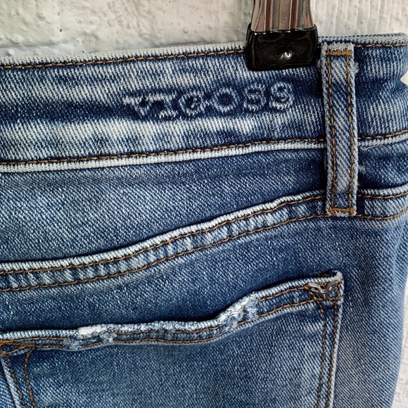 Vigoss Denim Mid Rise Jagger Distressed Skinny Jeans sz 27 - Picture 3 of 8